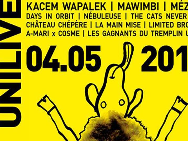 Le festival Unilive aura lieu le 4 mai sur le campus