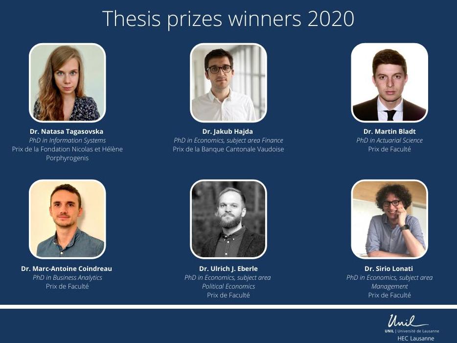 Academic excellence: thesis prizes winners 2020