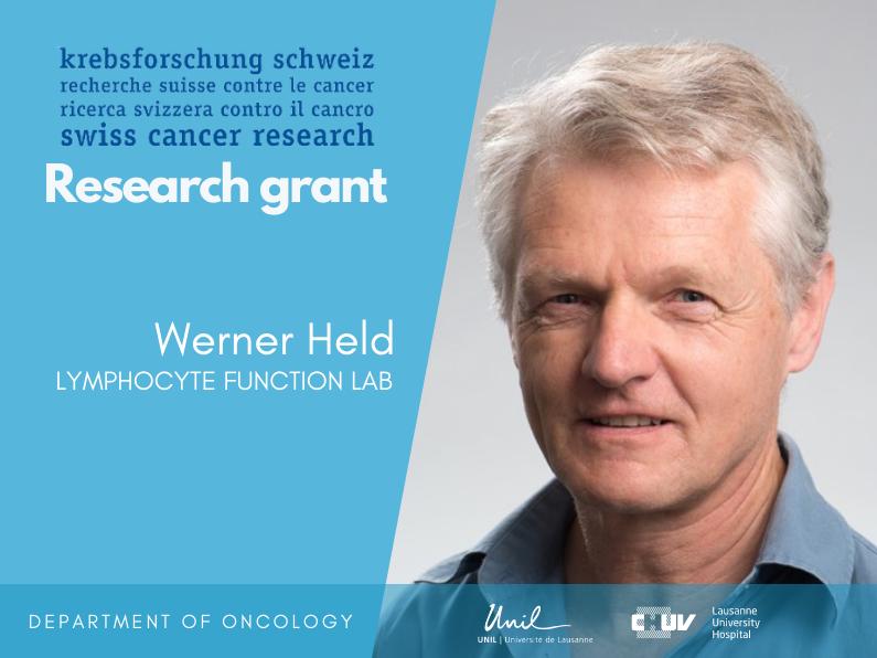 Werner Held awarded a Swiss Cancer Research grant