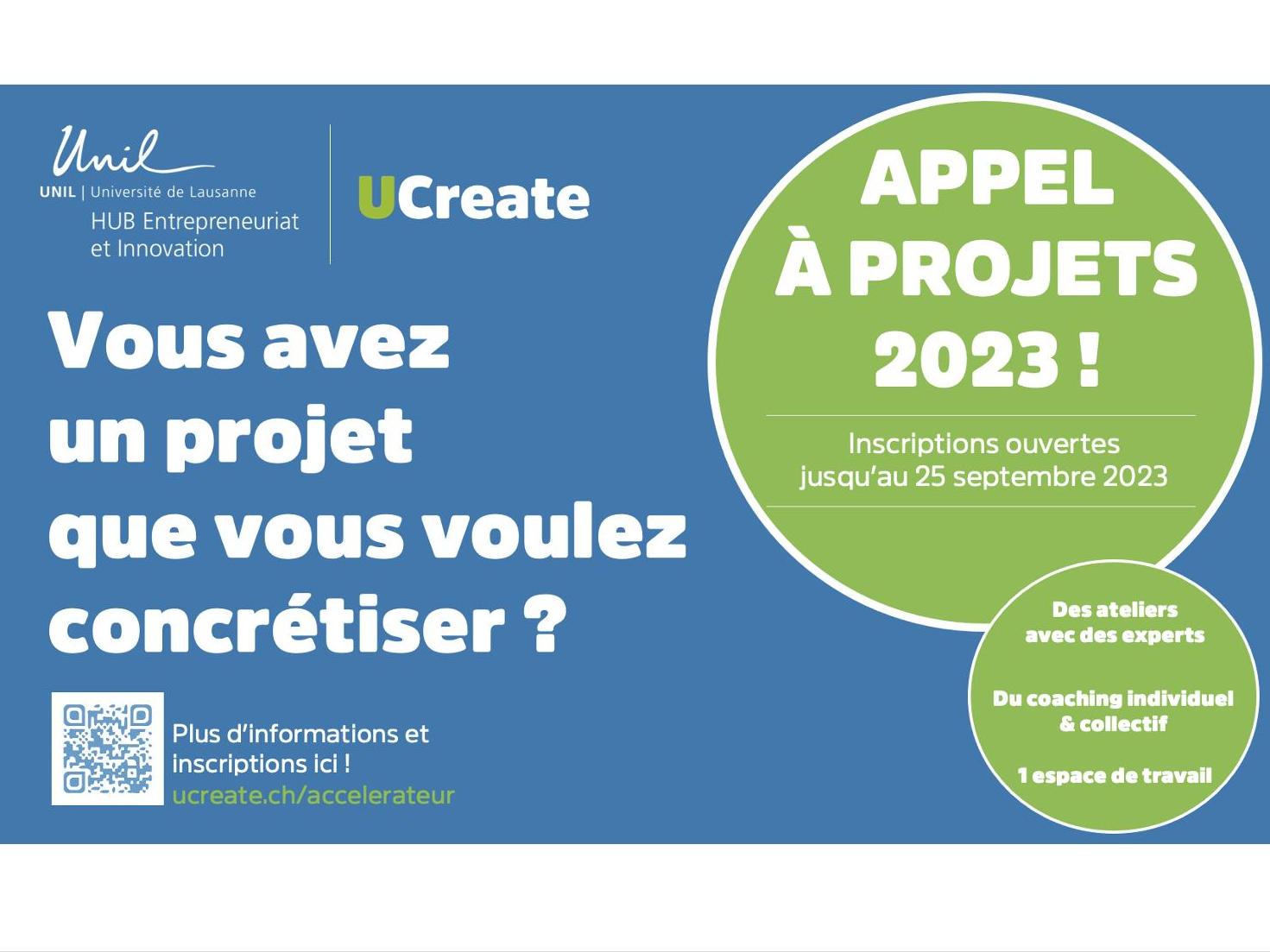 UCreate - Appel à projets pour rejoindre la session d'automne 2023 