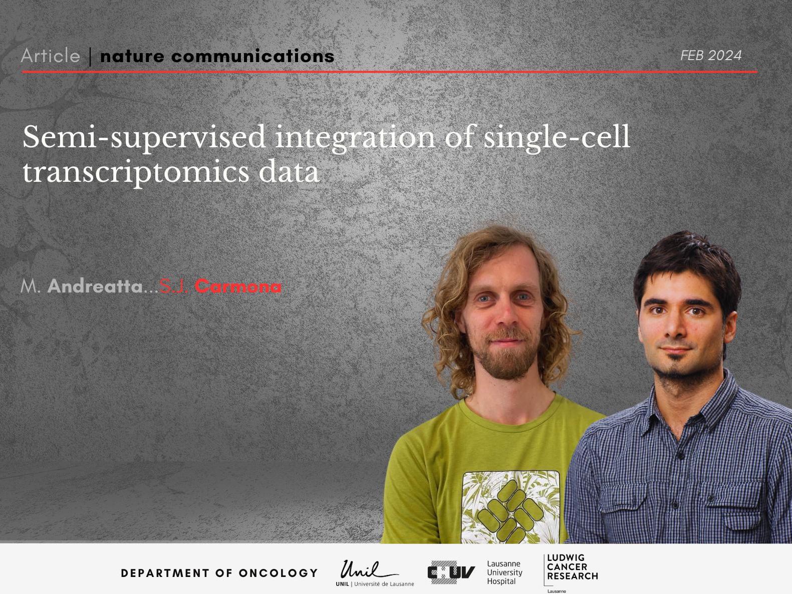 New study: Semi-supervised integration of single-cell transcriptomics data

