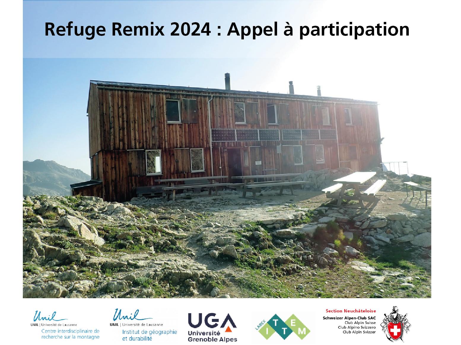 Refuge Remix 2024 – Repenser la place des refuges dans la montagne de demain
