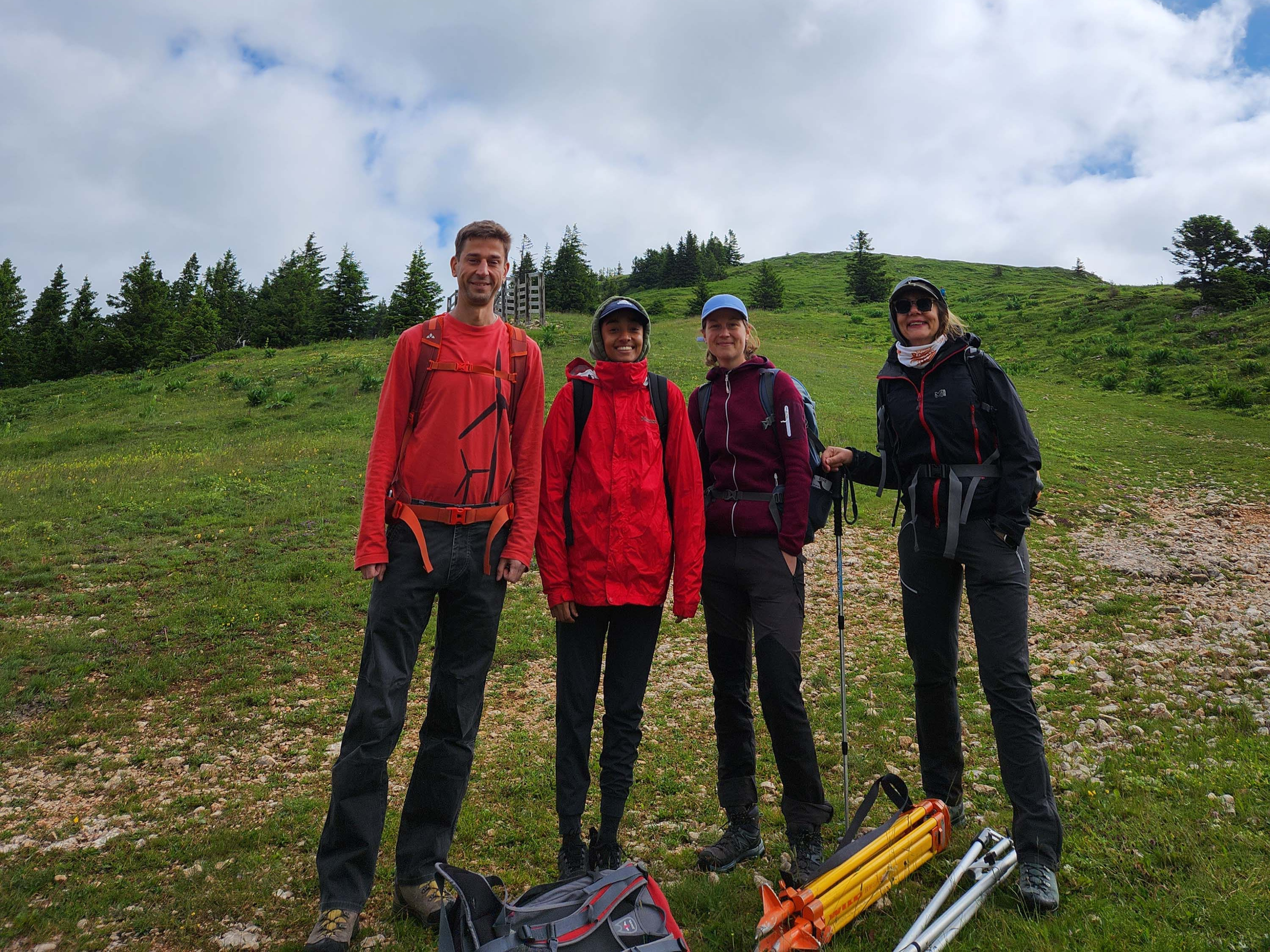  György Hetényi, Ariane Maharaj, Kim Lemke, und Anne-Marie Chagros 