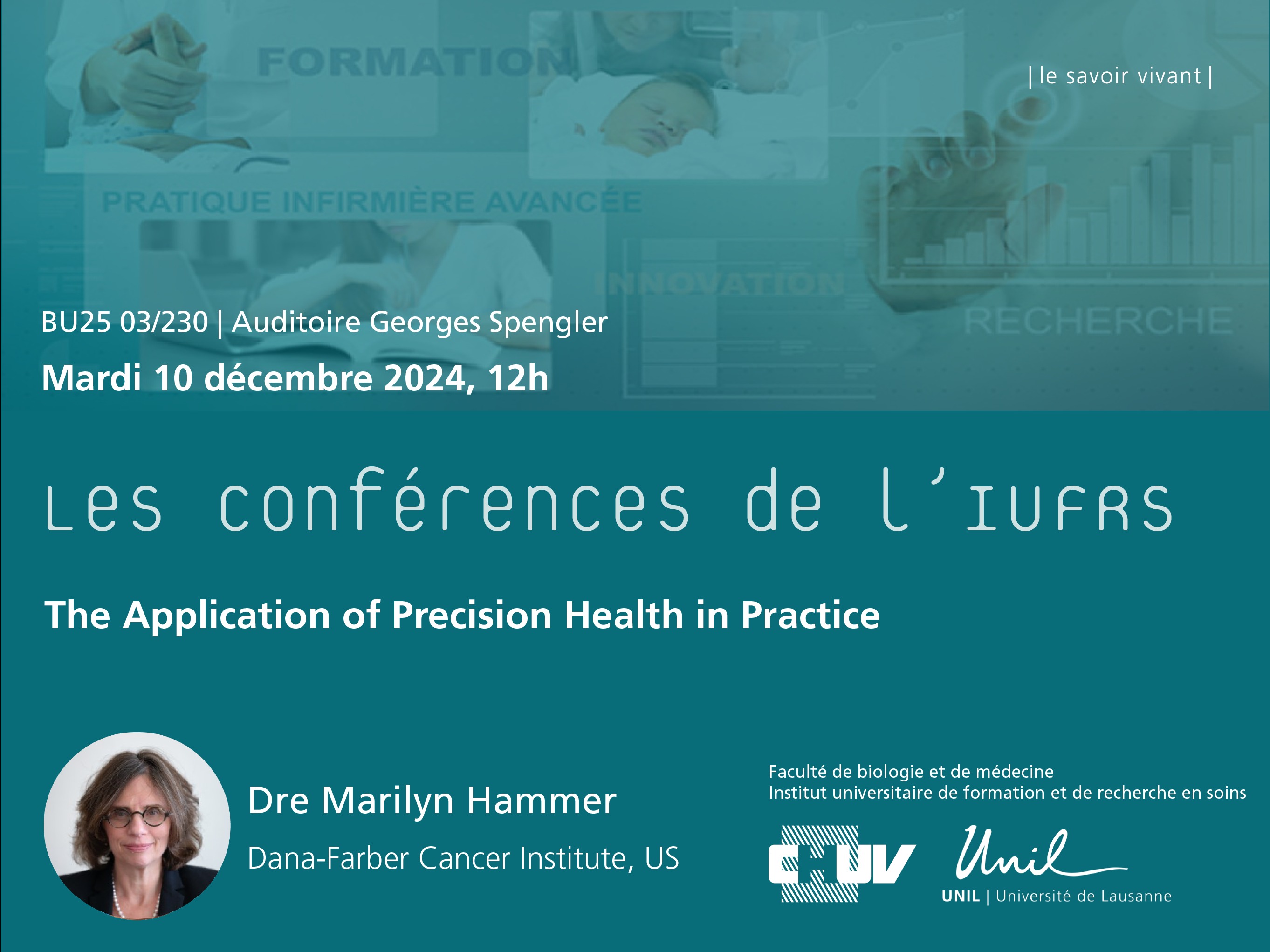 Conférence de l'IUFRS - Dre Marilyn Hammer  - The Application of Precision Health in Practice