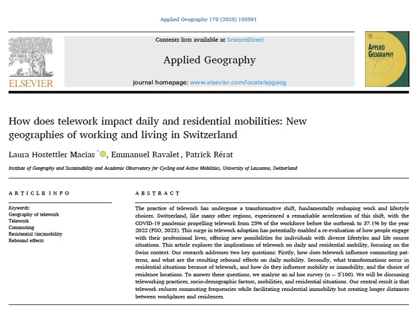 Telework – the impacts on Daily and Residential (im)mobilities ...