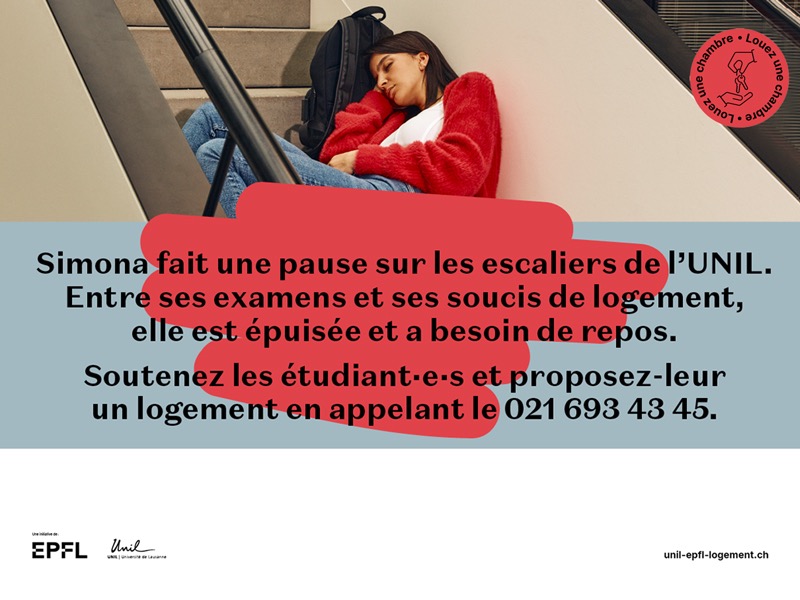 Un logement disponible ? Les étudiant·e·s de l’UNIL en ont besoin !