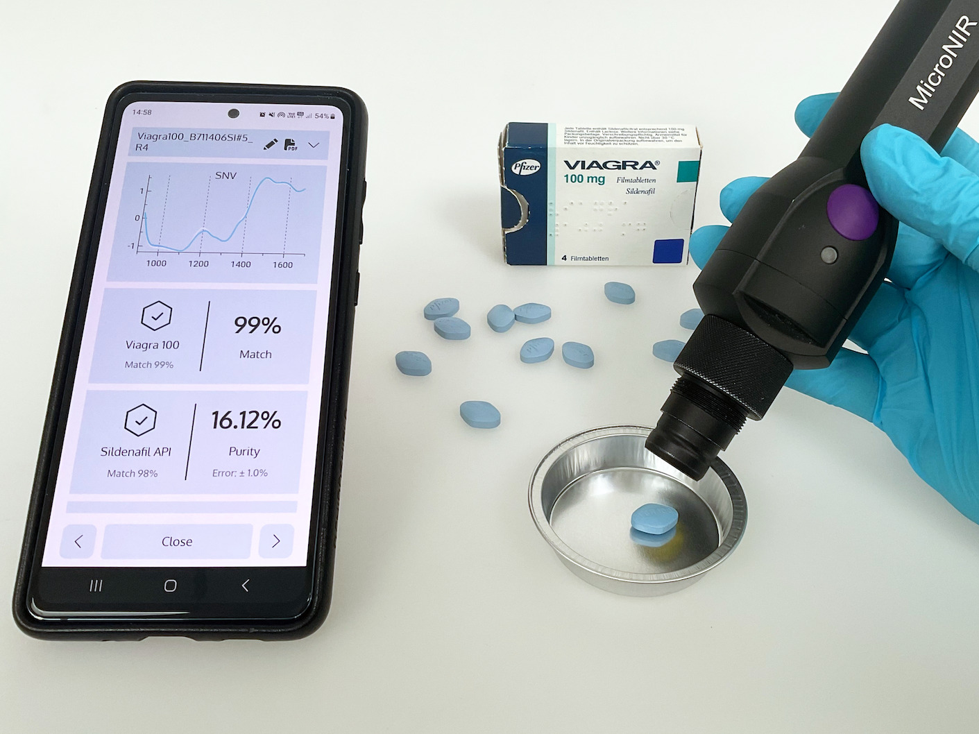 Une technologie portable développée à l’UNIL identifie en temps réel les contrefaçons de Viagra