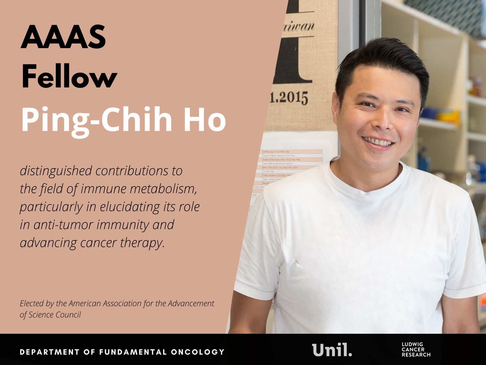 Prof. Ping-Chih Ho elected AAAS Fellow